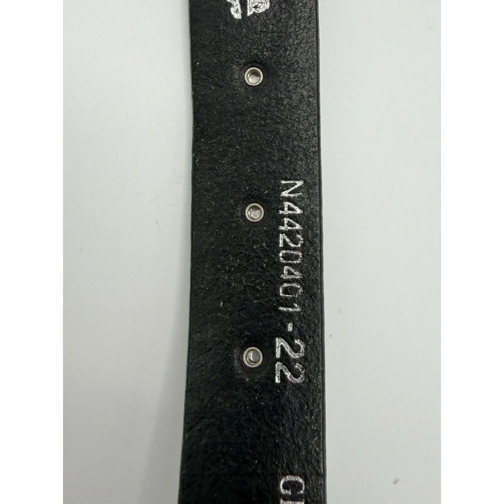 Nocona Black Leather Western Belt w/ Stones Small 22 N4420401 Silver Tone Buckle